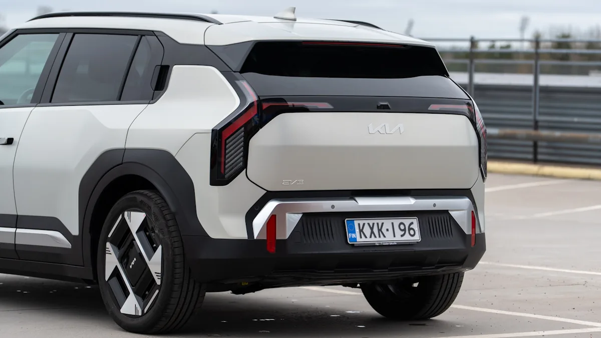 KIA EV3 from the rear 2025