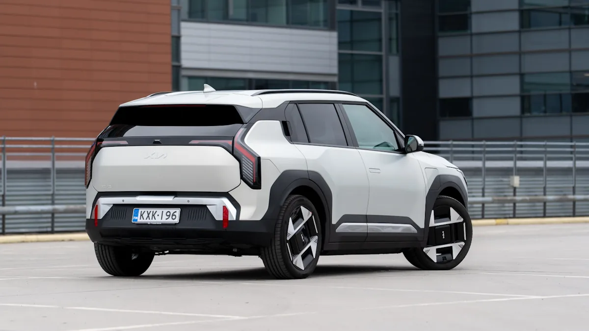 KIA EV3 rear angle 2025