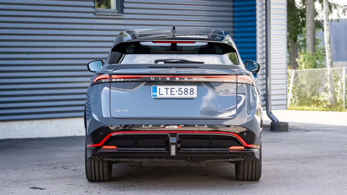 Nissan ariya nismo from the rear 2025