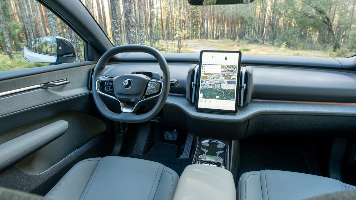 Volvo EX30 cross country cabin from the rear 2025